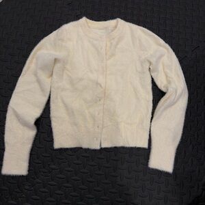 Women's Cream Cardigan Sweater
